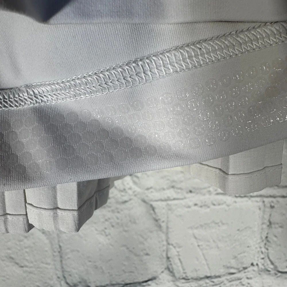 Lululemon Varsity High-Rise Pleated Tennis Skirt White LW8AKVS Size 10